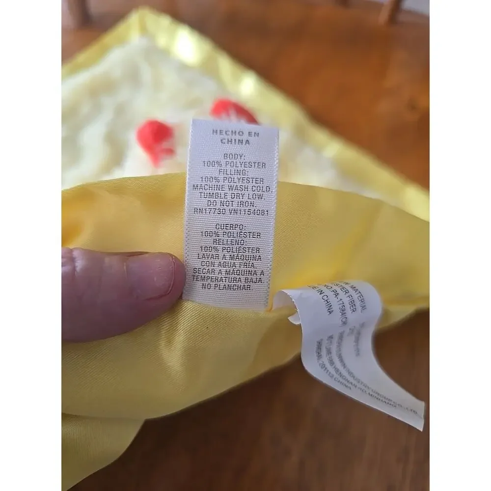 Cloud Island Yellow Chick Plush Satin Trim Lovey Stuffed Baby Security‎ Blanket